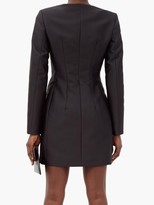 Thumbnail for your product : Rasario Double-breasted Satin Blazer Mini Dress - Black