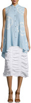 Thumbnail for your product : XCVI Ruched Drawstring Skirt, White