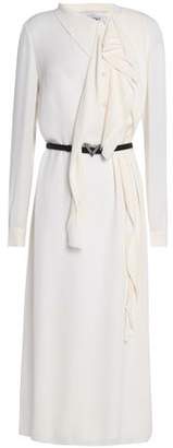 Valentino Ruffled Silk Midi Dress