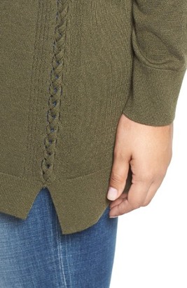 Lucky Brand Plus Size Women's Lace-Up Sweater
