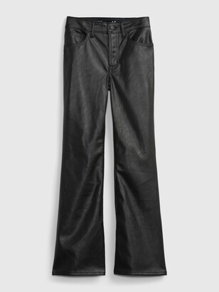 Gap Kids High Rise Faux-Leather Flare Pants