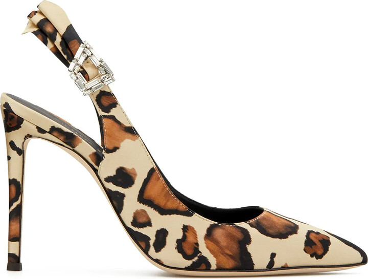 slingback leopard heels