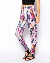 Thumbnail for your product : ASOS Peg Pants in Blurred Floral Print