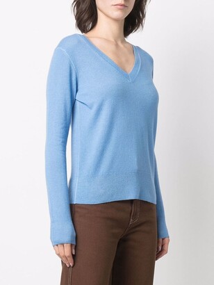 Malo fine-knit V-neck jumper