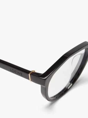 Loewe Oversized Round Acetate Glasses - Black