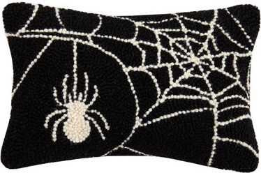 Mistletoe and Co. Spider Web Hook Wool Lumbar Pillow
