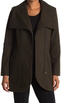Thumbnail for your product : French Connection Tulip Hem Asymmetrical Hem Wool Blend Coat