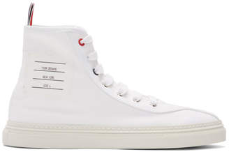 Thom Browne White Cupsole High-Top Sneakers
