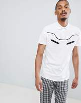 Thumbnail for your product : ASOS Design DESIGN polo shirt with western piping in white