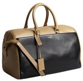 Thumbnail for your product : Saint Laurent beige and black leather colorblock convertible satchel