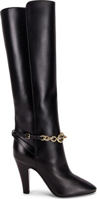 saint laurent liz 85mm leather mid calf boots