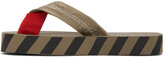 Thumbnail for your product : Off-White Taupe Industrial Flip Flop Sandals