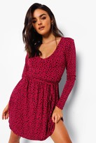 Thumbnail for your product : boohoo Animal Print Belted Skater Dress