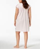 Thumbnail for your product : Miss Elaine Plus Size Knit Picot-Trim Nightgown