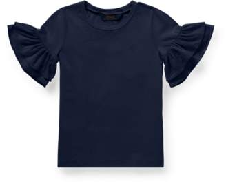 Ralph Lauren Ruffled Jersey T-Shirt
