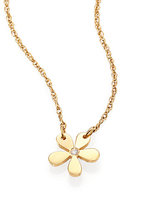 Thumbnail for your product : Jennifer Zeuner Jewelry Monaco Diamond & 18K Rose Gold Flower-Pendant Necklace
