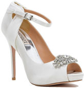 Thumbnail for your product : Badgley Mischka League Embellished Peep-toe Satin Pump