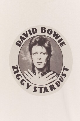 Nasty Gal Womens Ziggy Stardust Graphic Band Tee - Beige - S