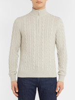 Thumbnail for your product : Loro Piana Cable-Knit Baby Cashmere Zip-Up Sweater