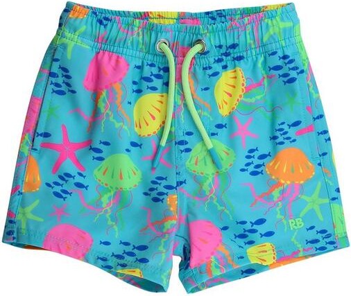 RuggedButts Boys' Performance Hybrid Swim Trunks Baby 3/6 mo. Jelly Time