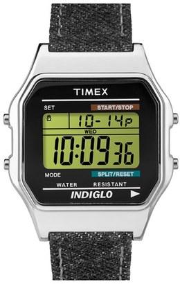 Women's Timex 'Originals' Digital Leather Strap Watch, 34Mm