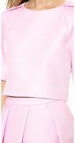 Thumbnail for your product : Tibi Short Sleeve Crop Top