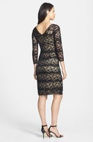 Thumbnail for your product : Marina Tiered Lace Sheath Dress