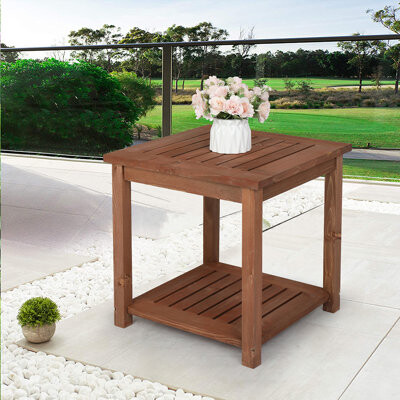 Millwood Pines Mcgowan Solid Wood End Table with Storage