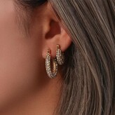 Thumbnail for your product : Olivia Le Sloan Cubic Zirconia Hoops - Gold