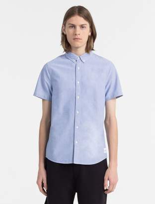 Calvin Klein slim fit oxford cotton short sleeve shirt