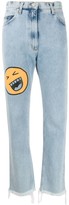 Thumbnail for your product : Natasha Zinko Smiley high-rise straight jeans