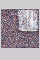 Thumbnail for your product : Moss Bros Mens Navy & Copper Paisley Pocket Square