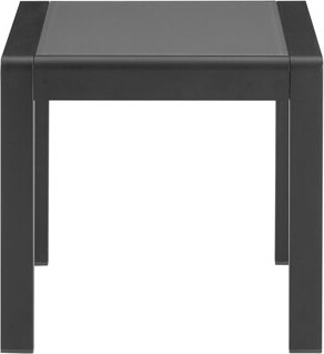 Linon Karah Square Outdoor Aluminum and Tempered Glass Side Table