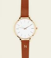 Thumbnail for your product : New Look Tan N Initial Leather Watch