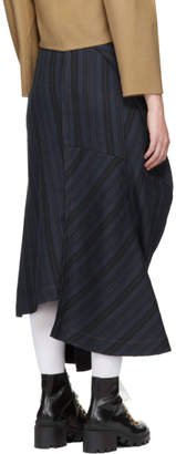 Acne Studios Blue Suse Rustic Asymmetric Skirt