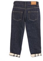 Thumbnail for your product : Burberry Boys' Check-Cuff Jeans, Indigo, 4Y-10Y