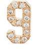 Thumbnail for your product : Bianca Pratt Women's White Diamond "9" Stud Earring - Gold