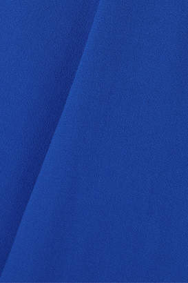 Emilia Wickstead Ludovica Cutout Pleated Wool-crepe Midi Dress - Midnight blue