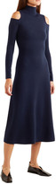 Thumbnail for your product : Gabriela Hearst Silveira Cold-shoulder Wool-blend Midi Dress