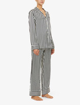 Thumbnail for your product : Olivia von Halle Lila Nika striped silk-satin pyjama set