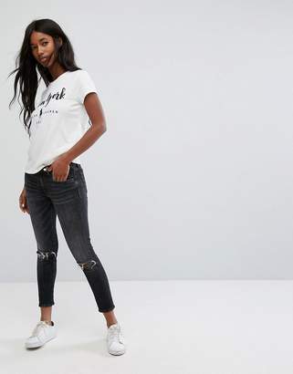 Polo Ralph Lauren Mid Rise Cropped Skinny Jeans