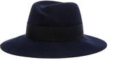 Thumbnail for your product : Maison Michel Virginie Felt Hat in Navy | FWRD