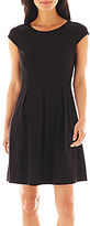 Thumbnail for your product : JCPenney Alyx Cap-Sleeve Fit-and-Flare Dress - Petite
