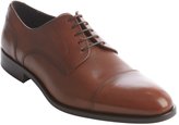 Thumbnail for your product : A. Testoni Basic 30961 brown leather 'Peru Calf' cap toe oxfords