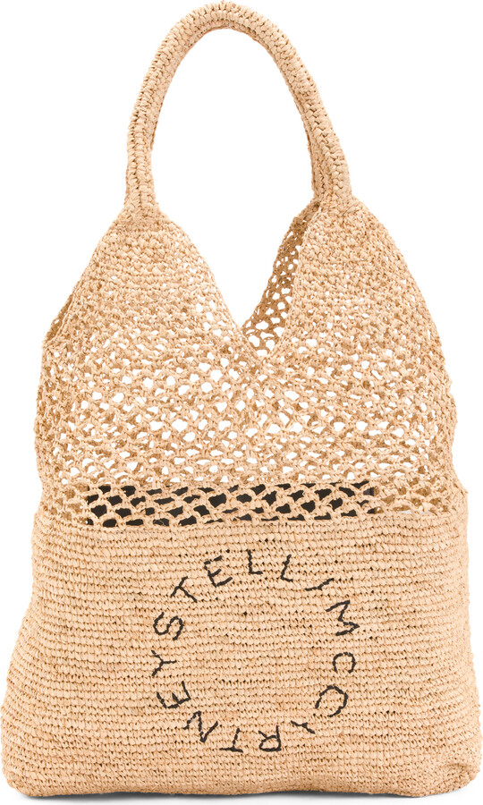 Stella McCartney Made In Italy Raffia And Crochet Tote - ShopStyle