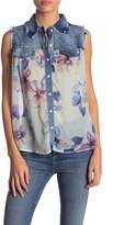 Thumbnail for your product : Papillon Collared Print Tank Top