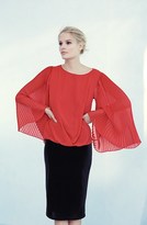 Thumbnail for your product : Vince Camuto Pleat Sleeve Folded Front Blouse (Regular & Petite)