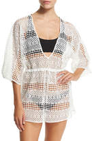 Thumbnail for your product : Milly Savona Crocheted Romper Coverup