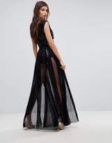 Thumbnail for your product : ASOS Edition Sequin Mesh Fit And Flare Maxi Dress