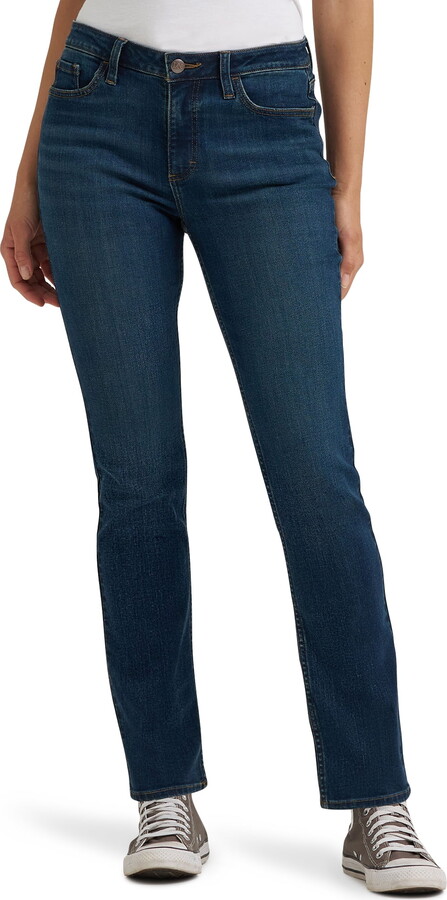 Lee Women’s Midrise Straight Jean, Available in 28″, 30″, 32″ Inseams, Sizes 2-22